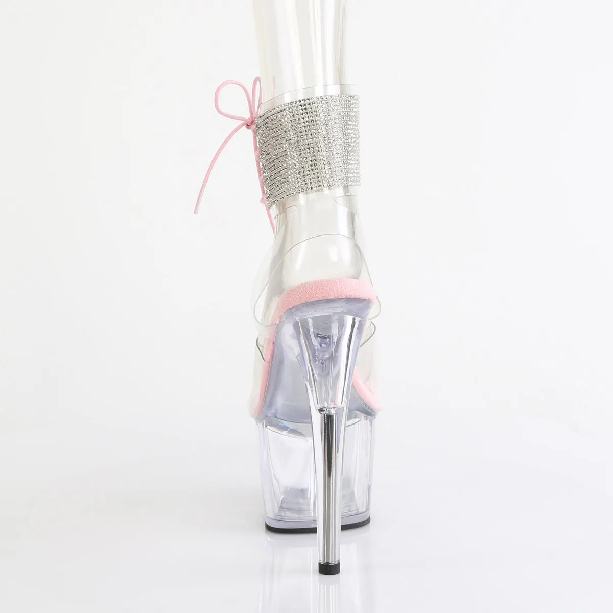 7 Inch Heel ADORE-791-2RS Clear Baby Pink Clear