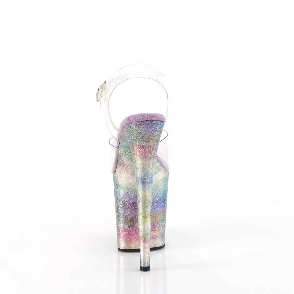 8 Inch Heel FLAMINGO-808NEB Clear Lavender