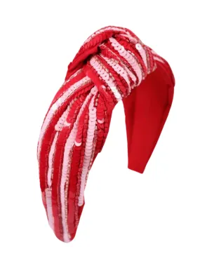 Blingy Headband- Pink on Red