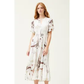 Bobbi Grade and Gather Ivory Printed Dress