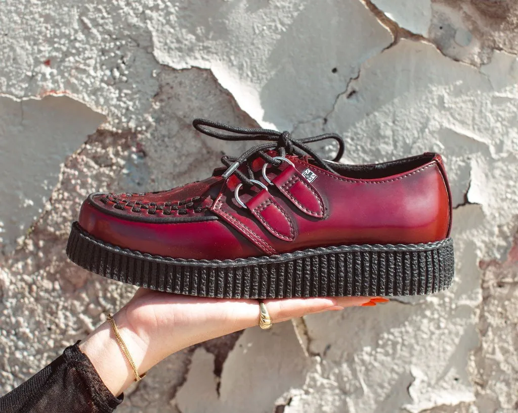 Burgundy Rub-Off TUKskin Viva Low Creeper