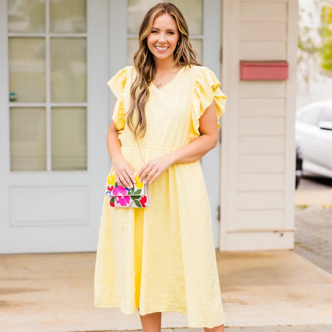 Busy Lizzy Dress, Lemon