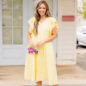 Busy Lizzy Dress, Lemon