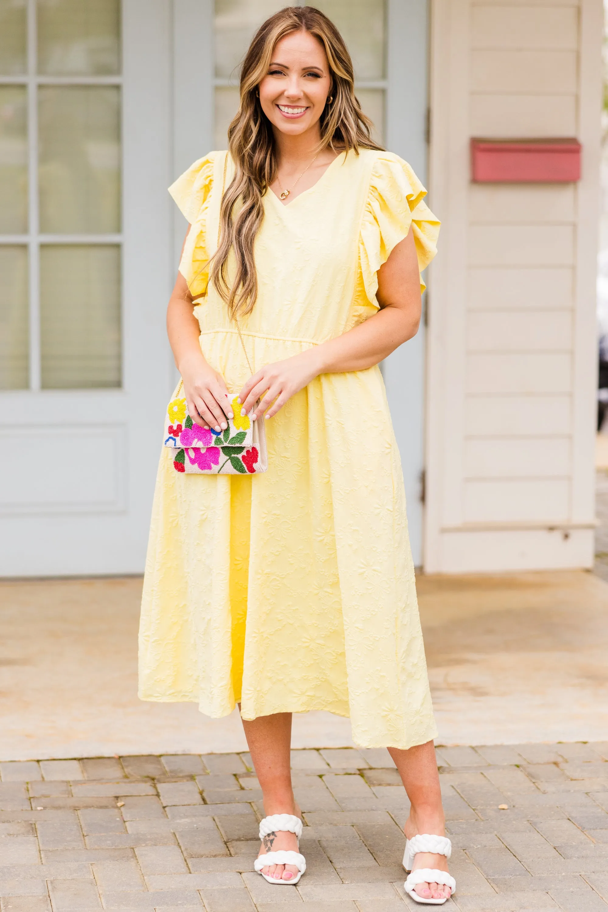 Busy Lizzy Dress, Lemon