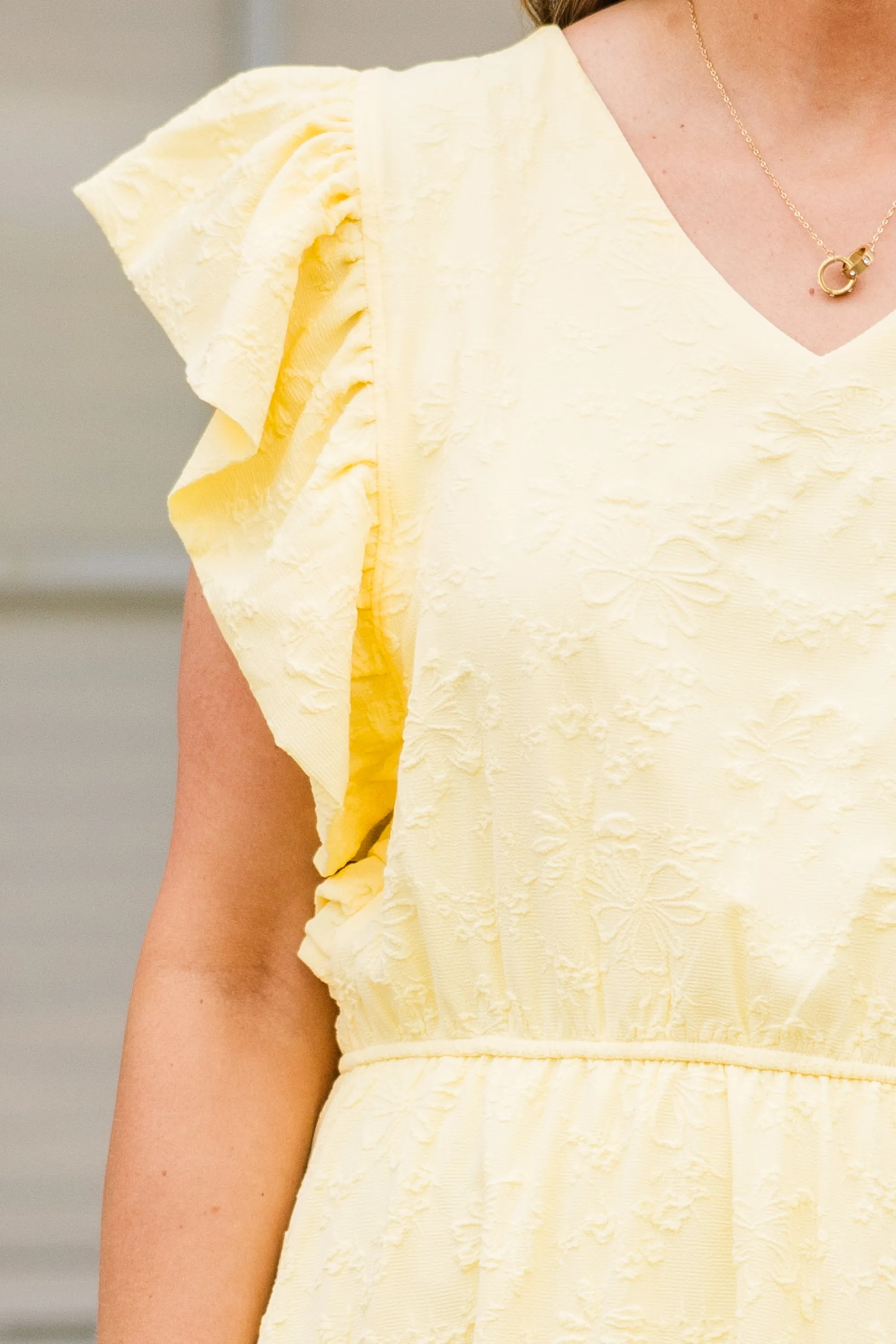 Busy Lizzy Dress, Lemon