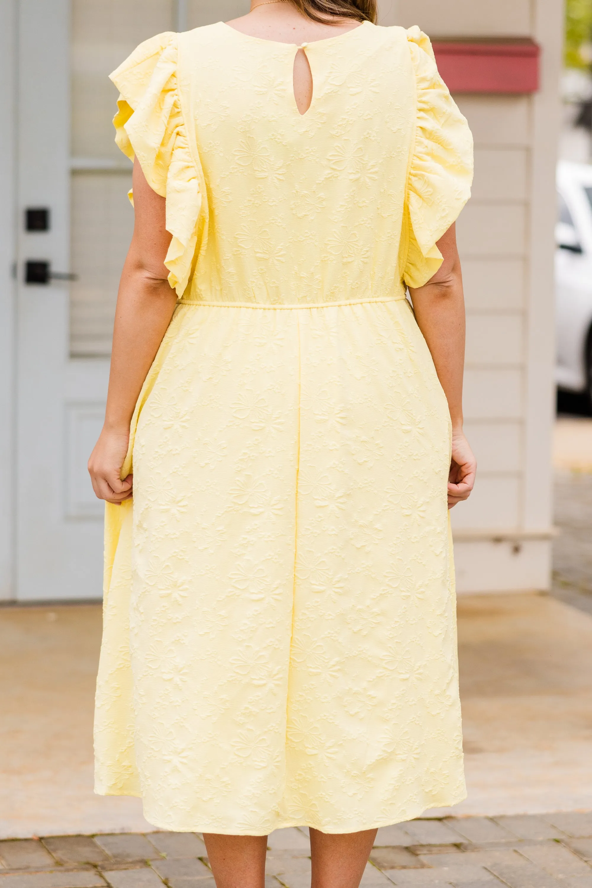 Busy Lizzy Dress, Lemon