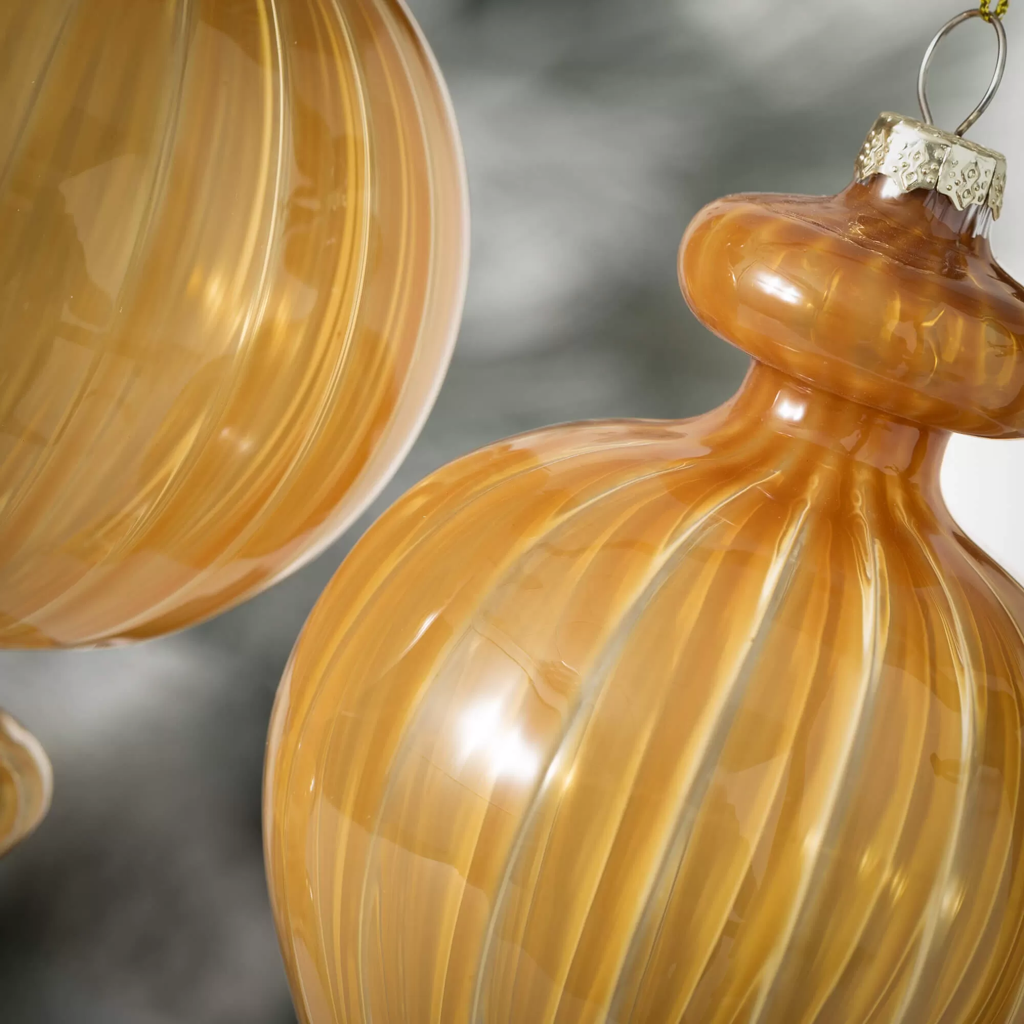 Butterscotch Finial Ornaments