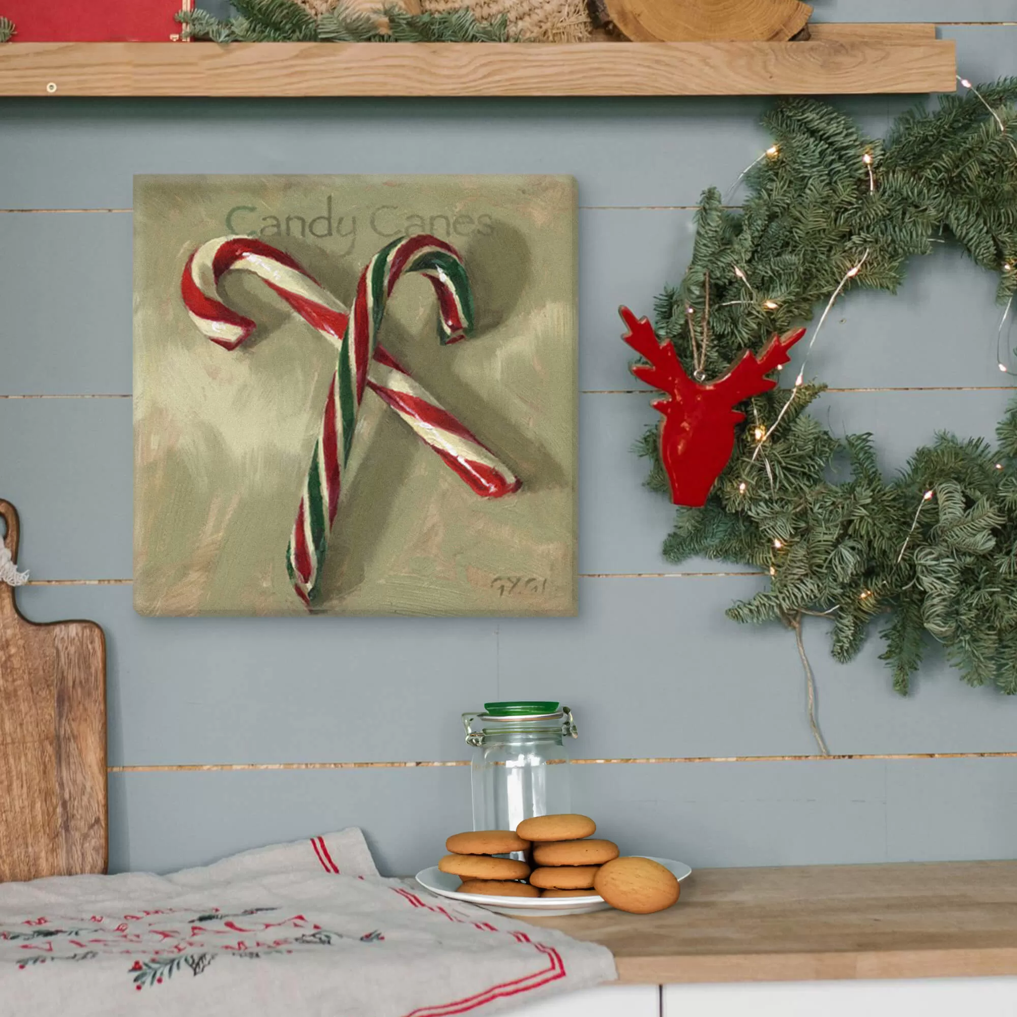 Candy Canes Giclee Wall Art