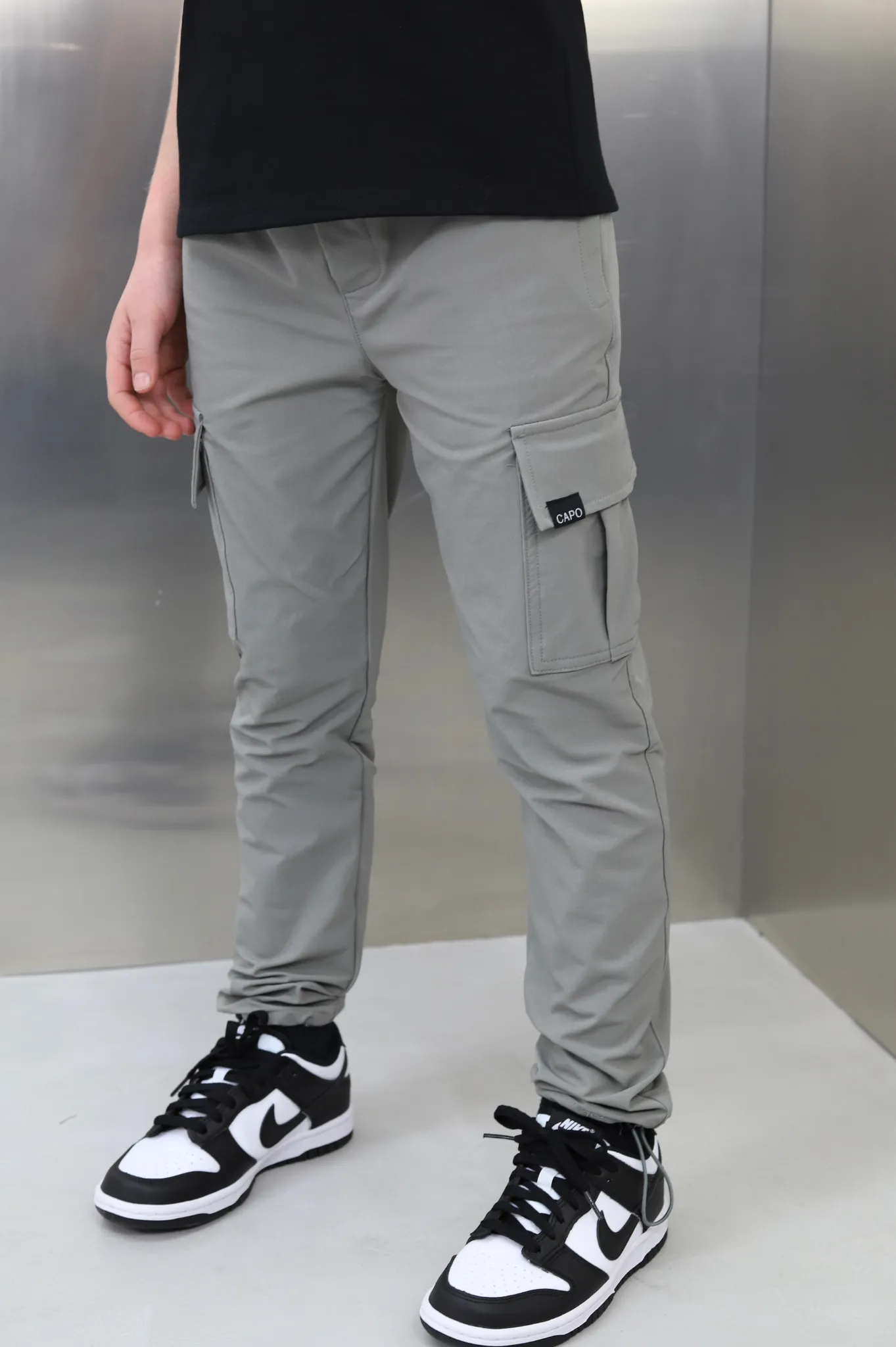 Capo KIDS - UTILITY Cargo Pant Toggle V2 - Light Grey