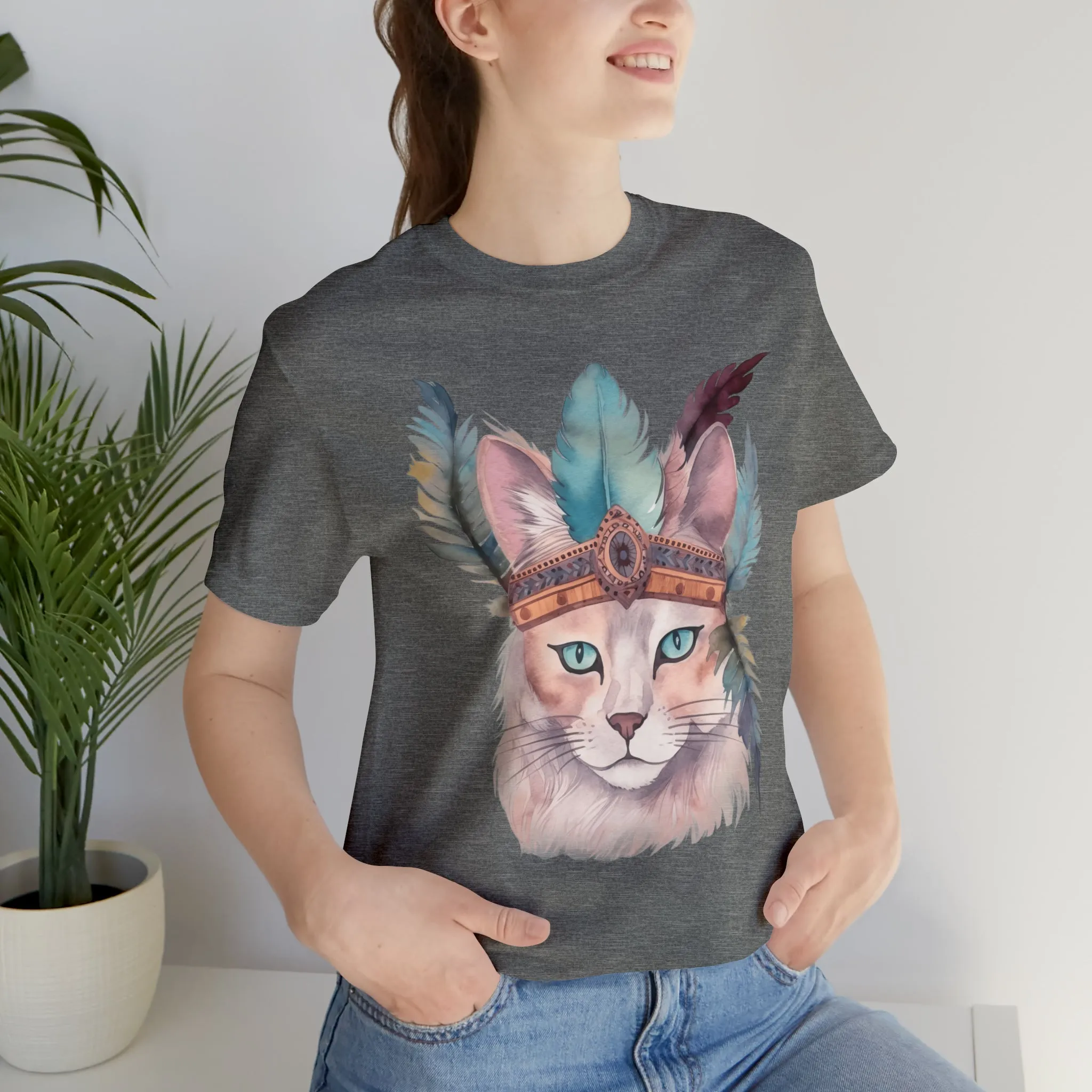 Cat Native American Art T-Shirt