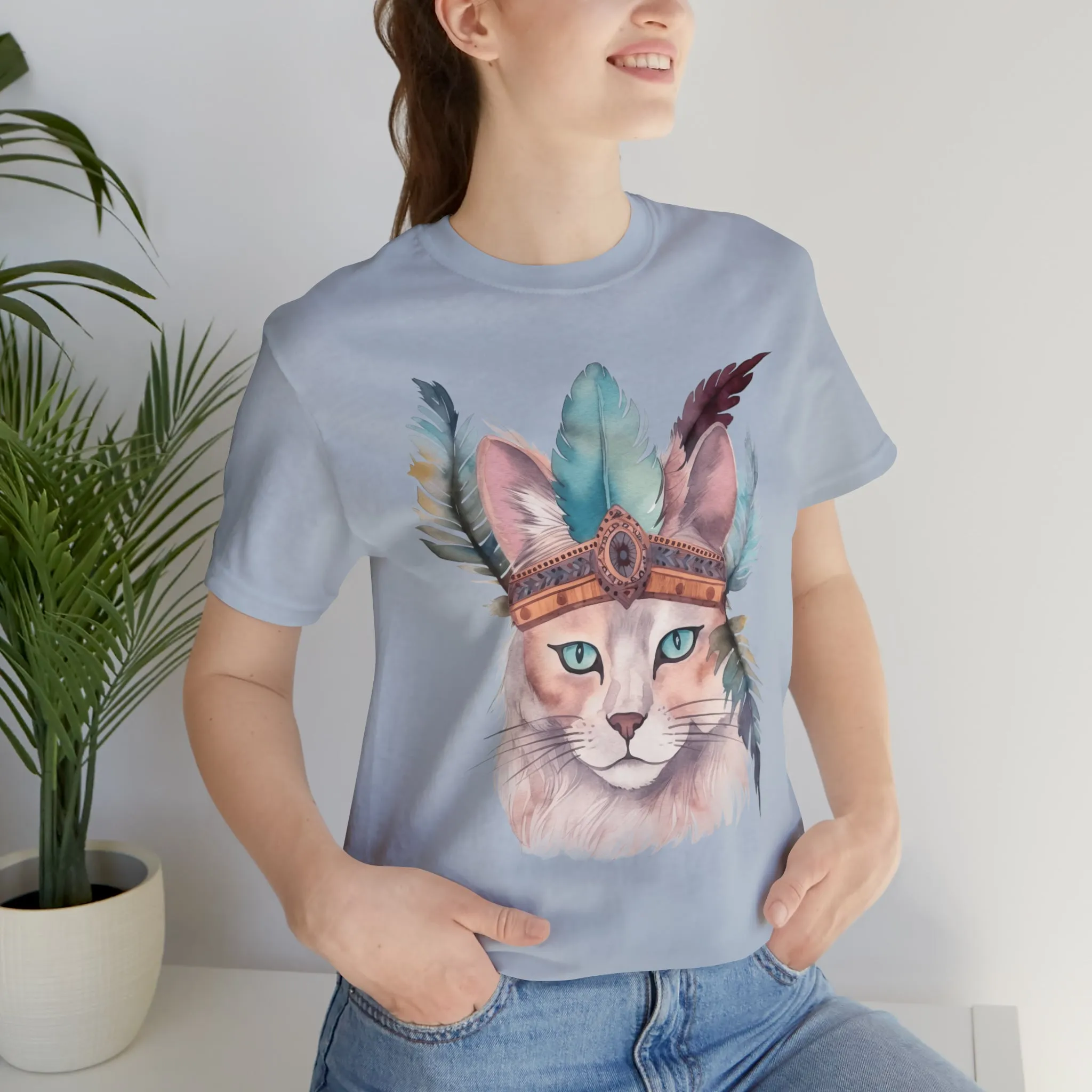 Cat Native American Art T-Shirt