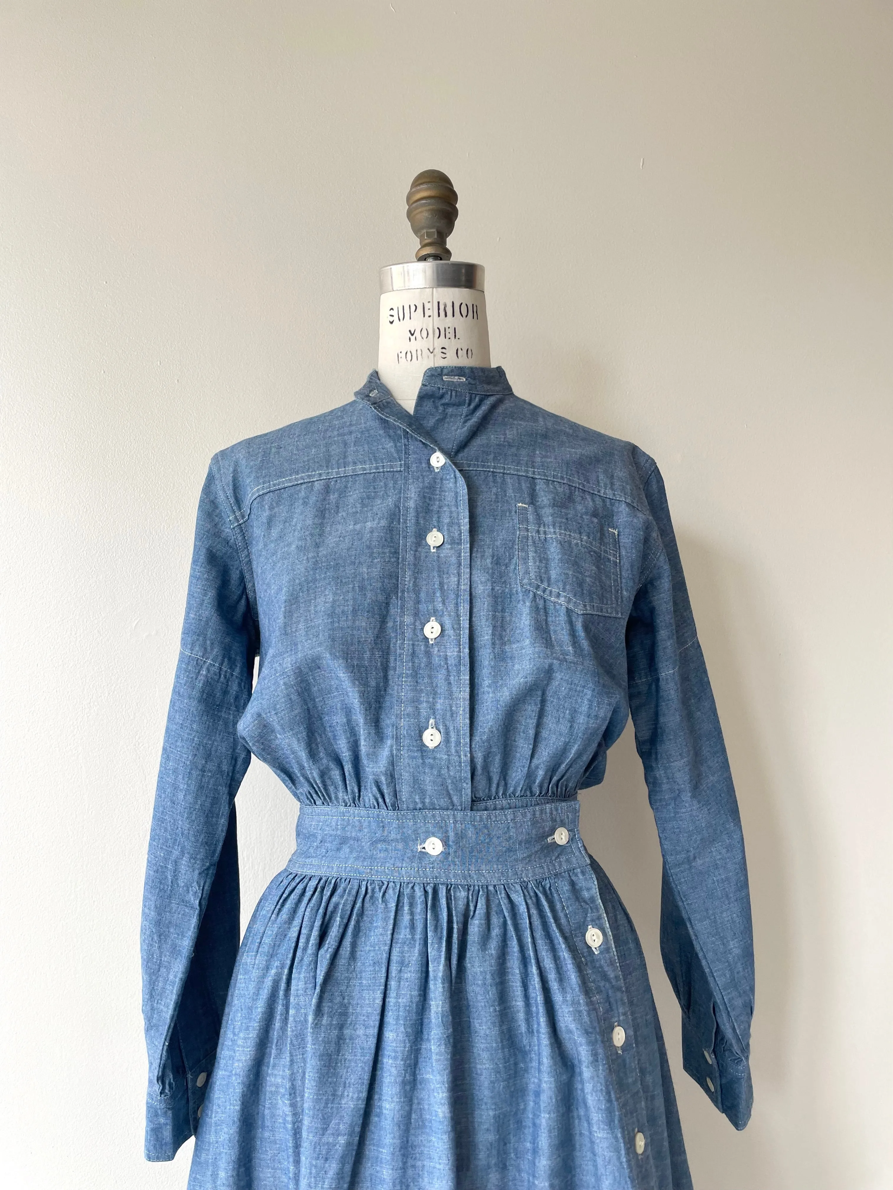 Chambray Chore Dress