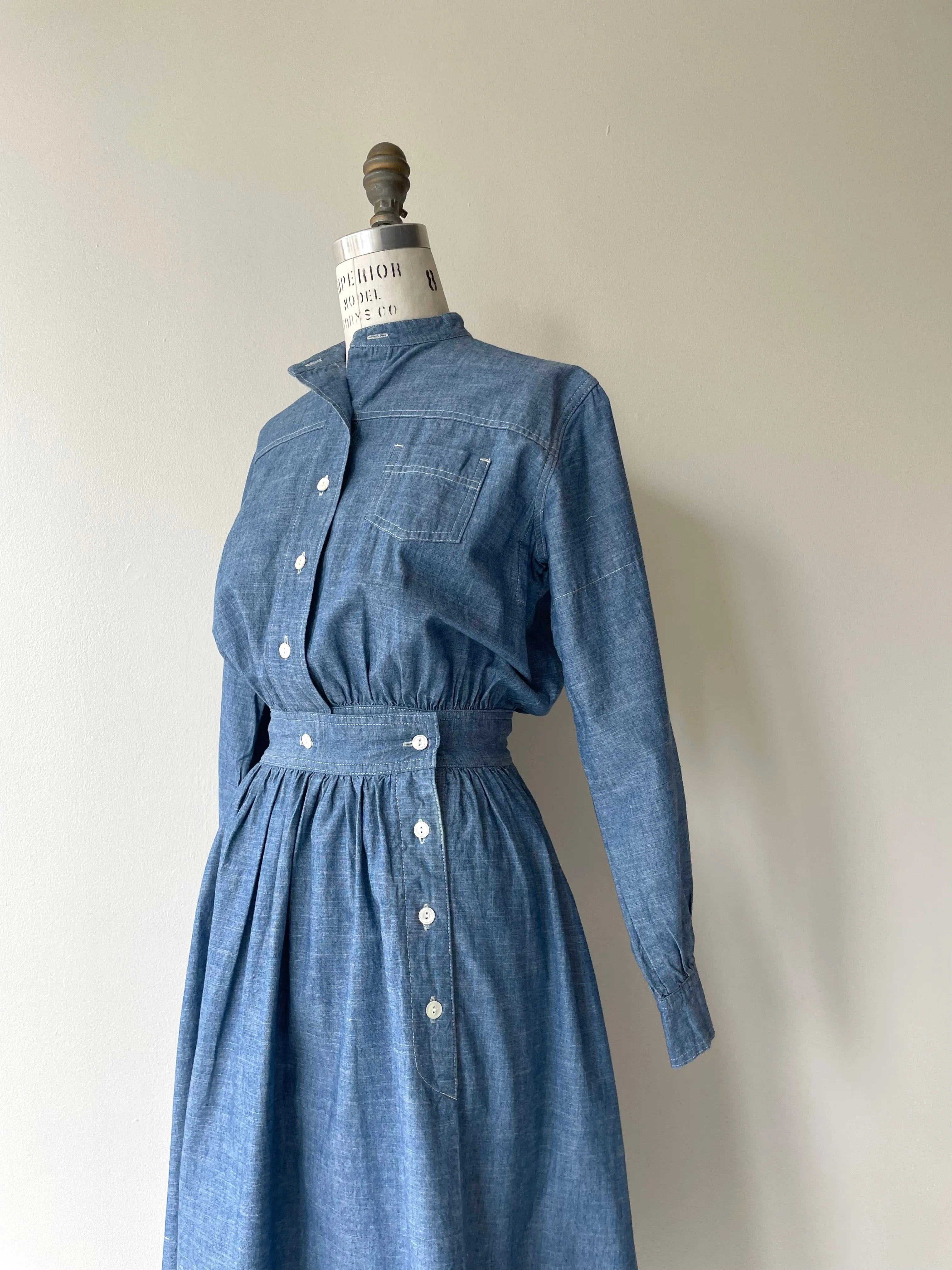 Chambray Chore Dress