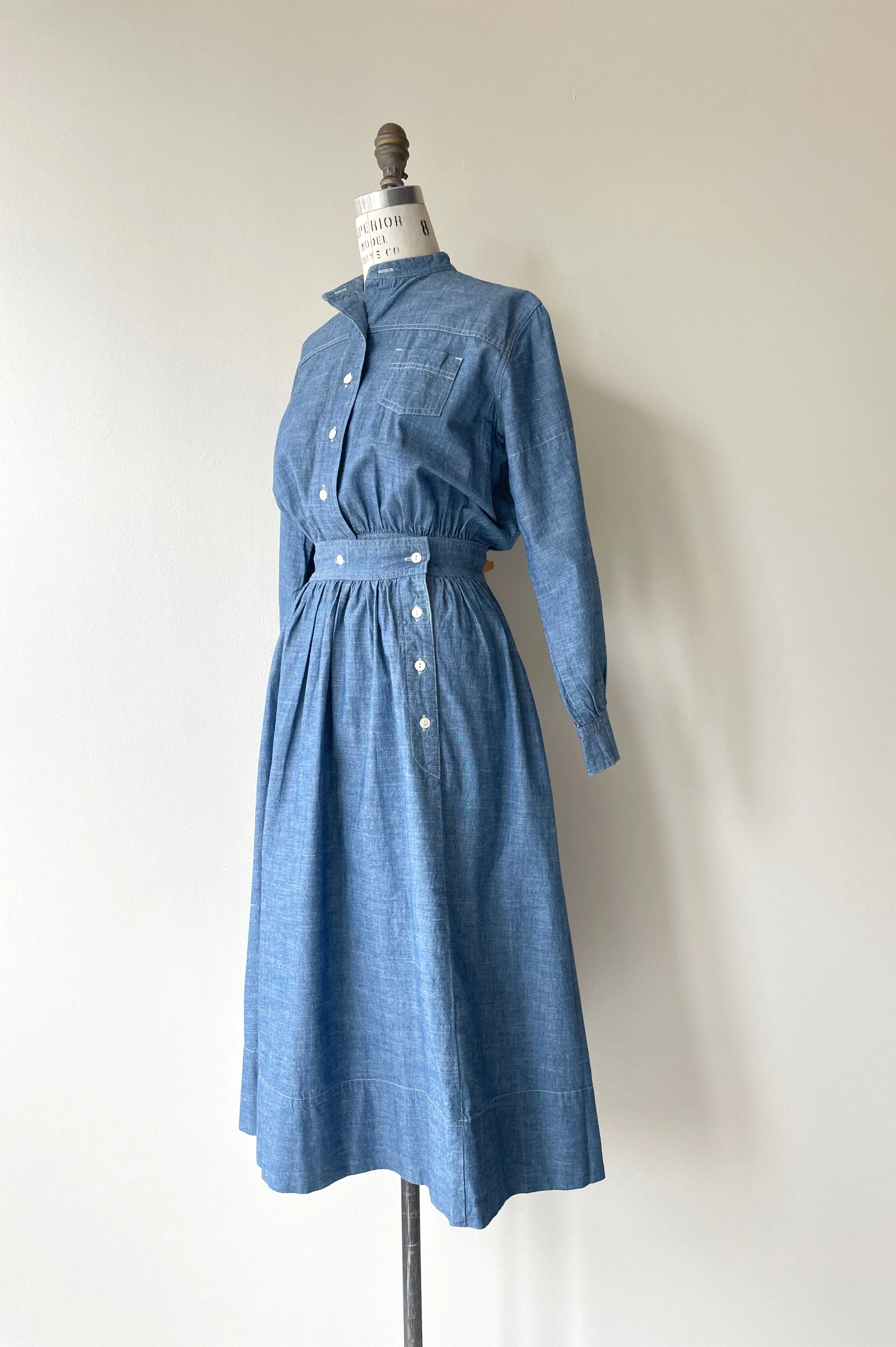 Chambray Chore Dress