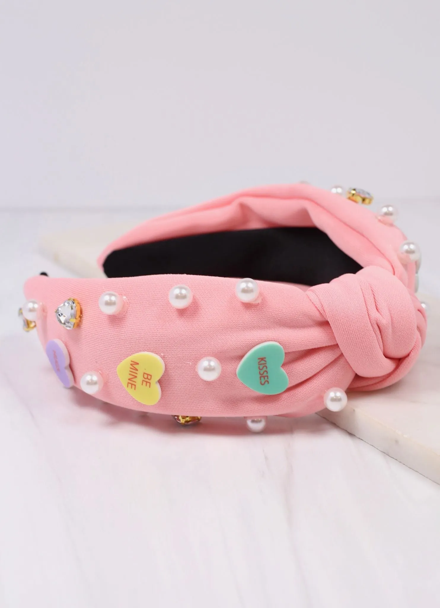 Conversation Starter Hearts Headband PINK MULTI