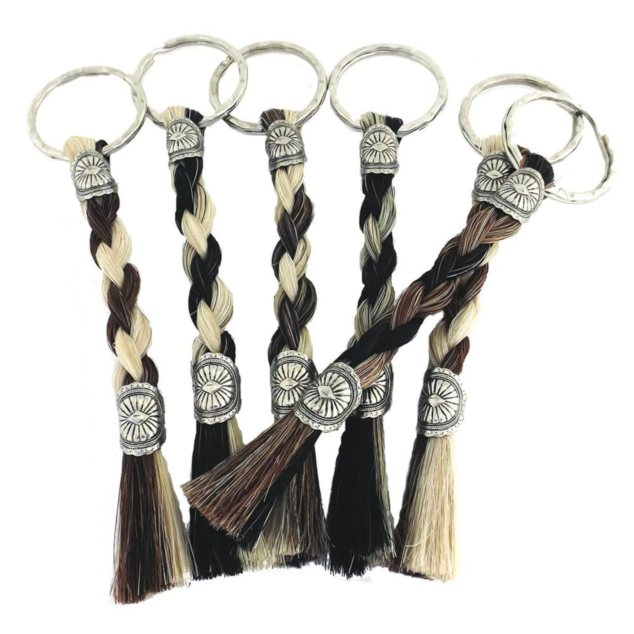 Cowboy Collectibles 2 Tone Horsehair Key Chain