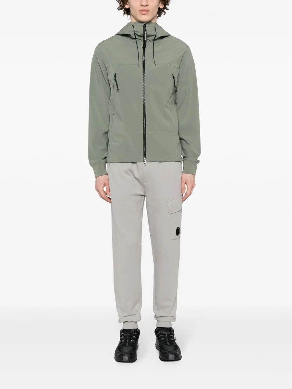 CP Company- Pantalon jogging  Diagonal Raised Fleece drizzle grey