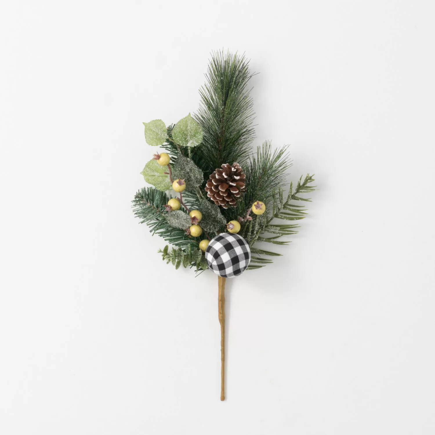 Flocked Pine Plaid Pick