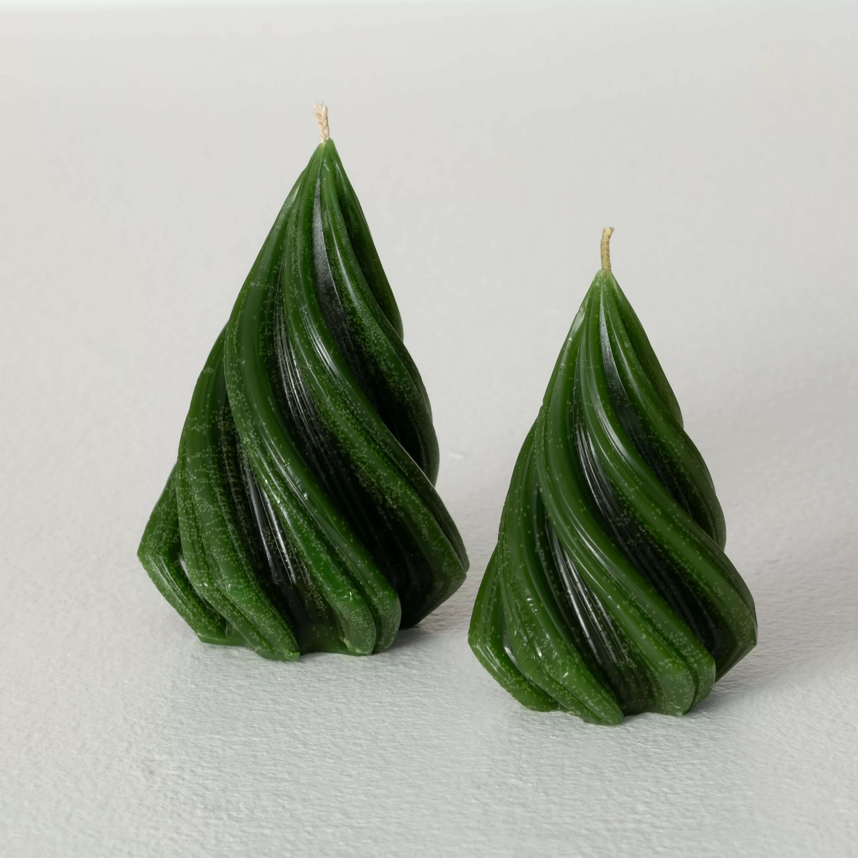 Green Christmas Tree Candles