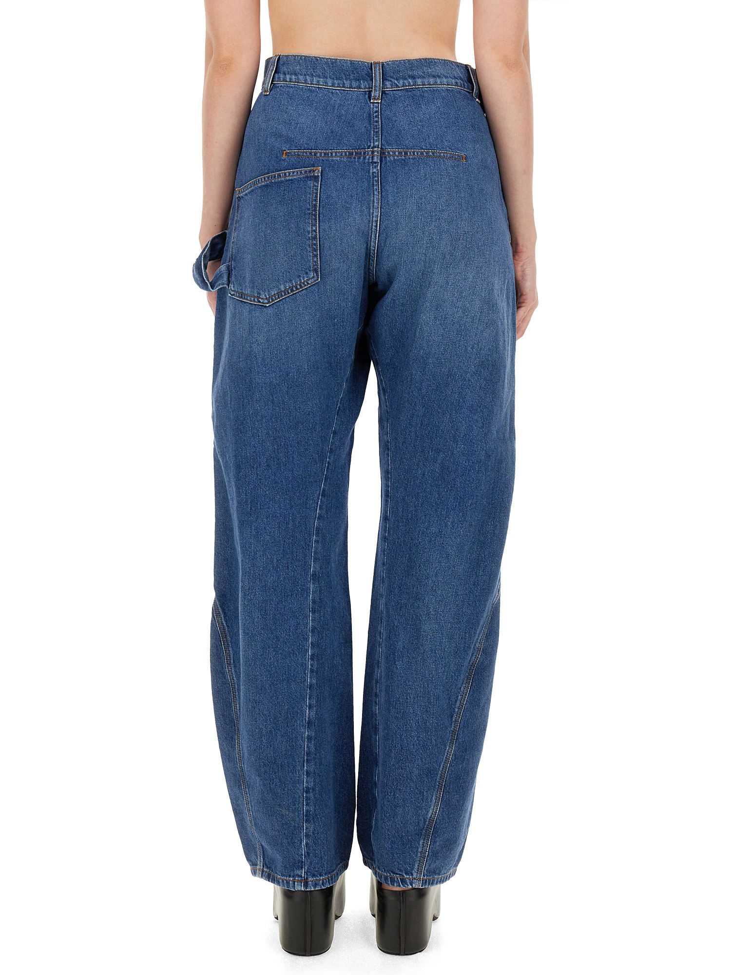 JW ANDERSON    TWISTED COTTON DENIM WORKWEAR JEANS