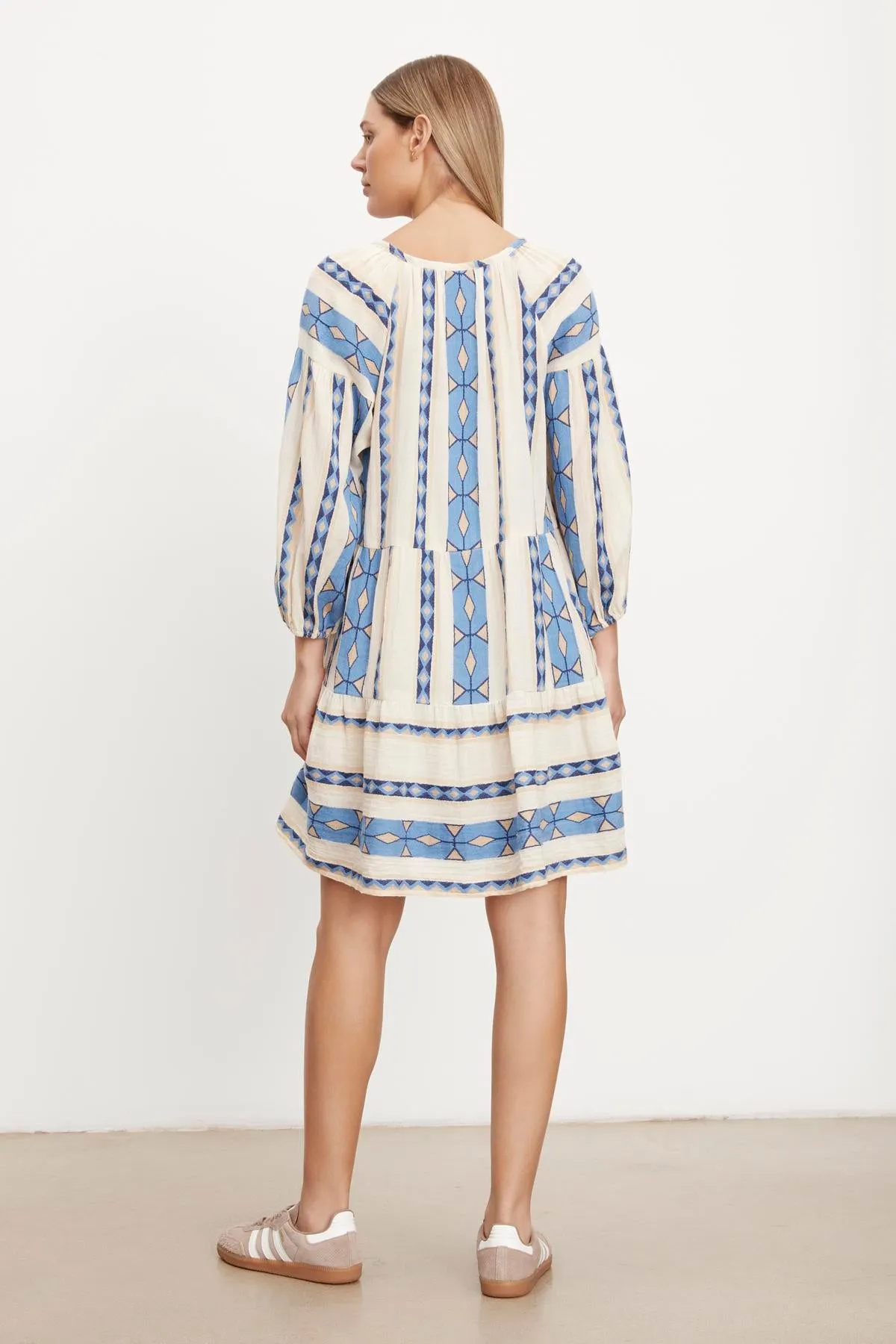 KALLY JACQUARD TIERED DRESS