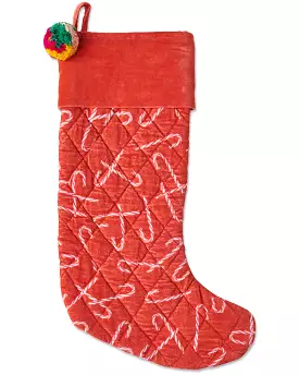 Kip & Co Candy Cane Red Velvet Stocking