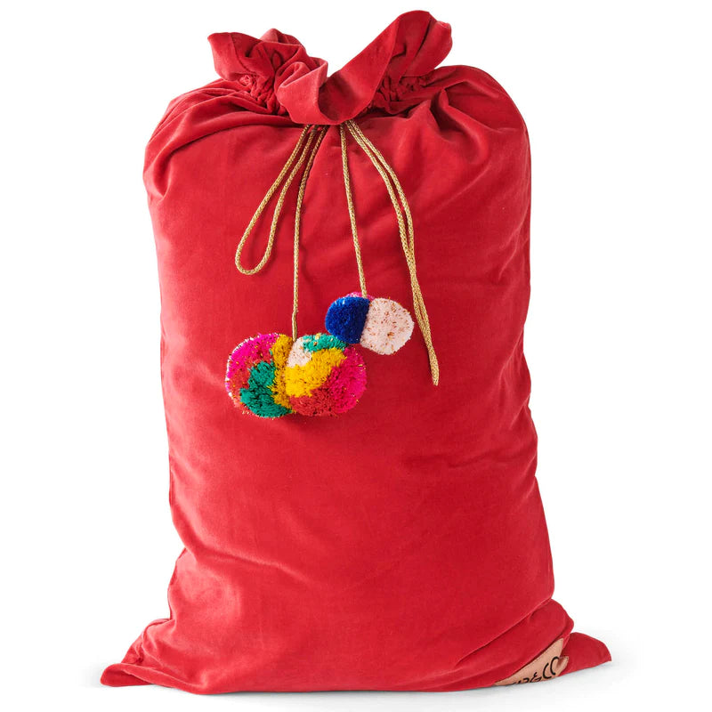 Kip & Co Red Velvet Santa Sack