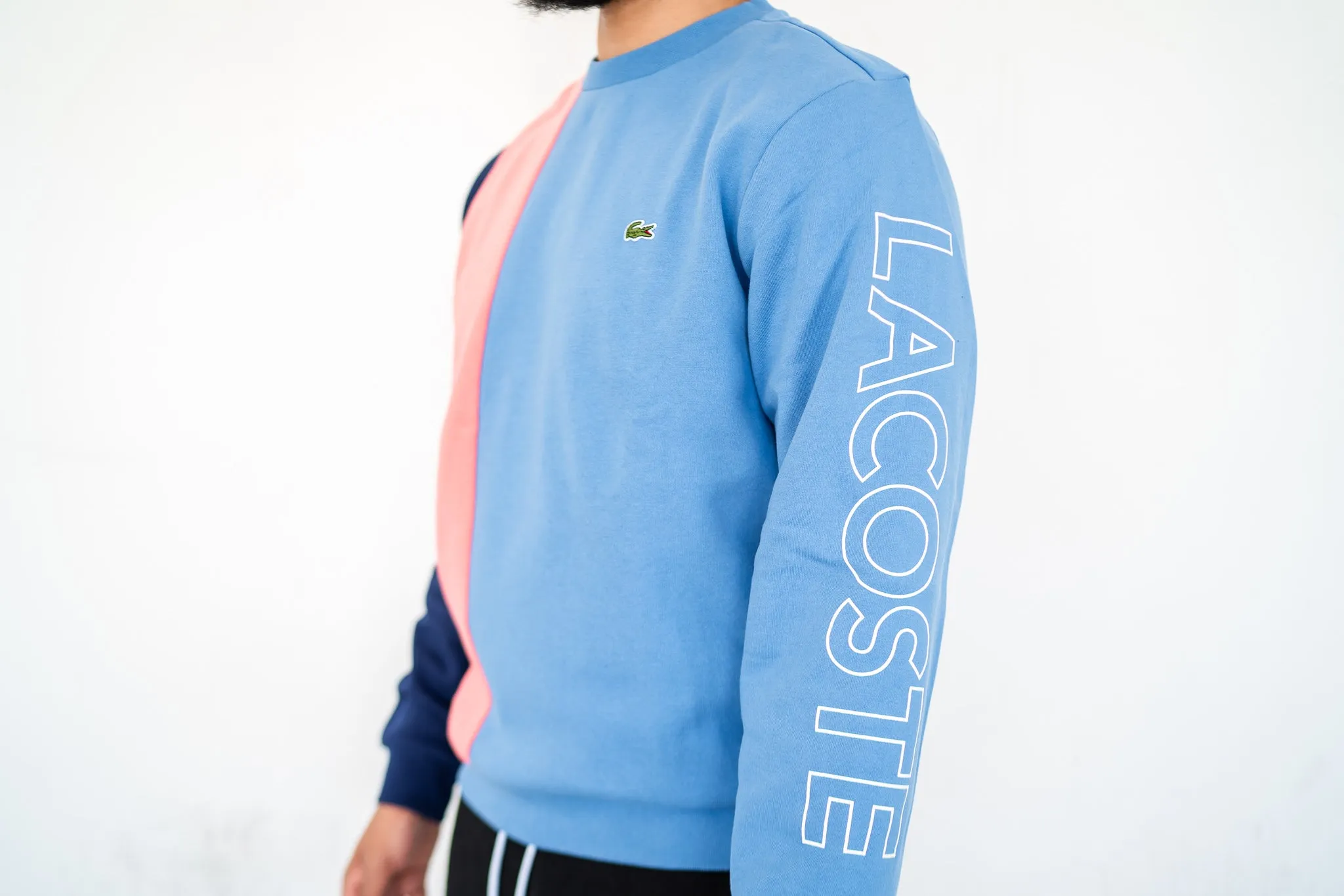 Lacoste Crewneck (Flint/Candy Pink)