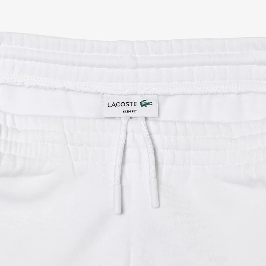 Lacoste Pantalon jogging blanc en molleton