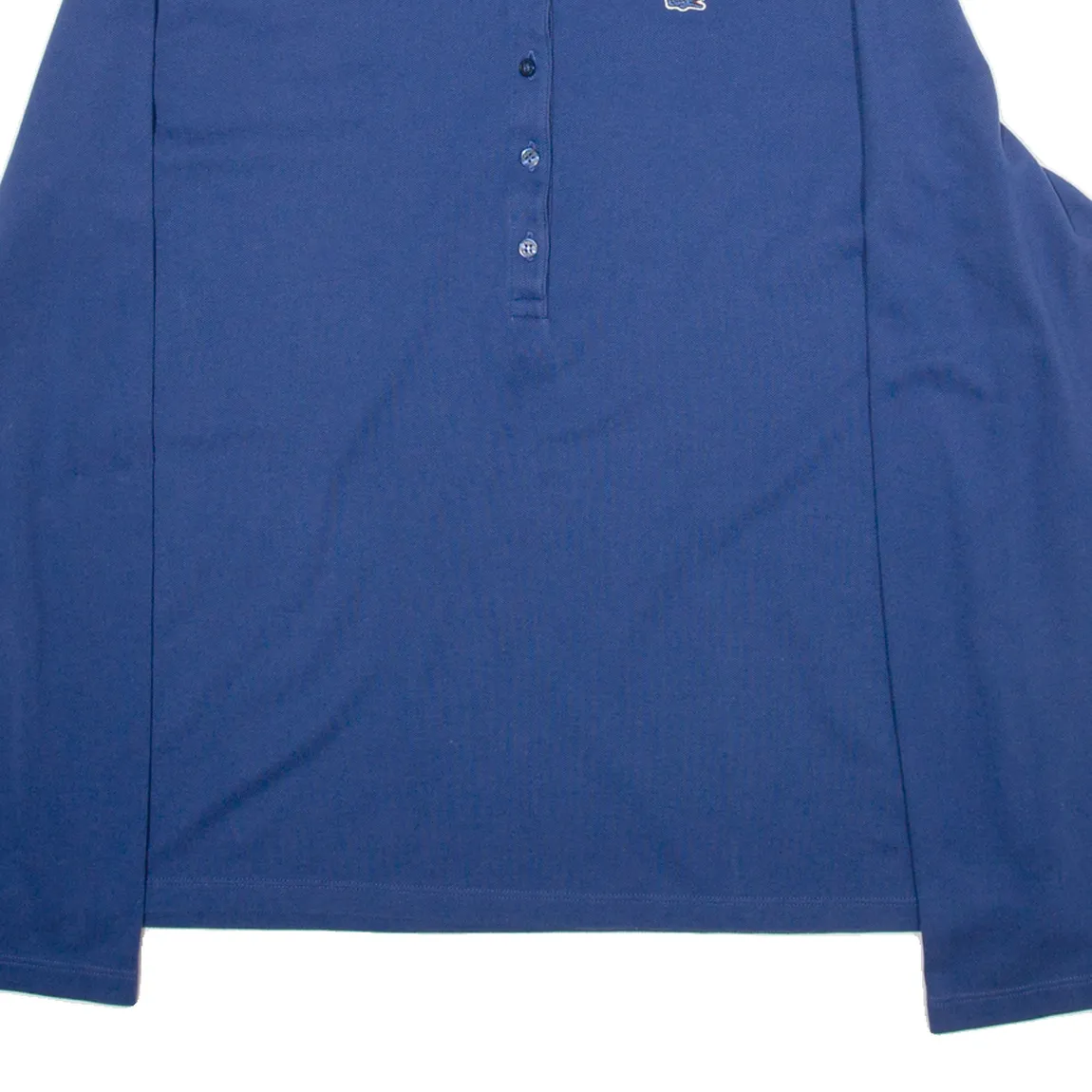 LACOSTE Womens Polo Shirt Blue Long Sleeve XL