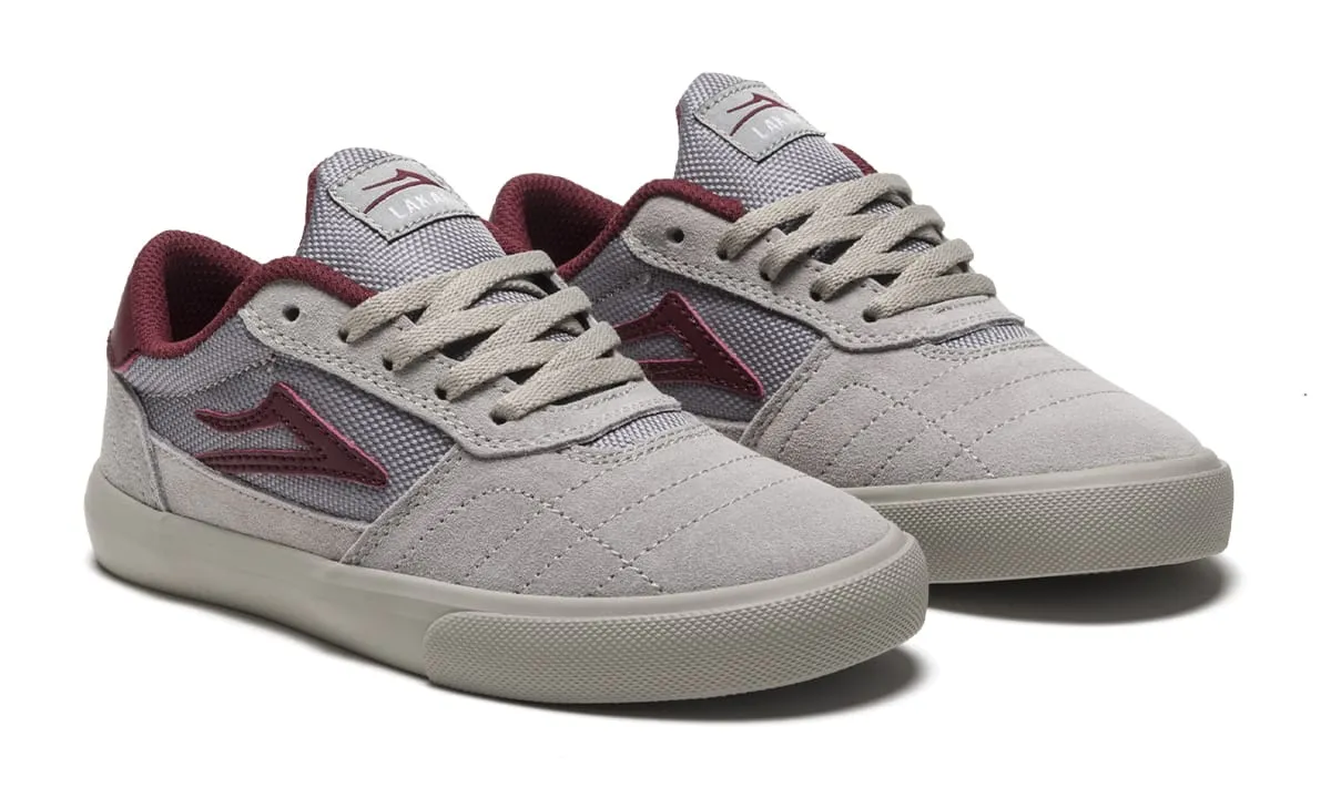 LAKAI CAMBRIDGE KIDS - GREY BURGUNDY