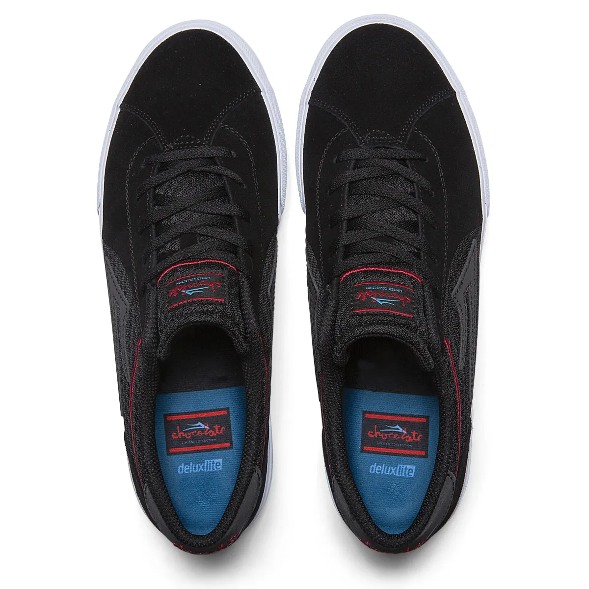 Lakai Flaco II - (Chocolate) Black Red Suede