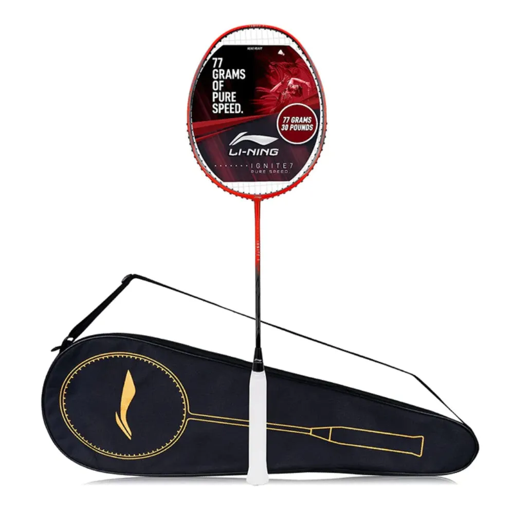 Li-Ning Ignite 7 Strung Badminton Racquet (Red/Black)