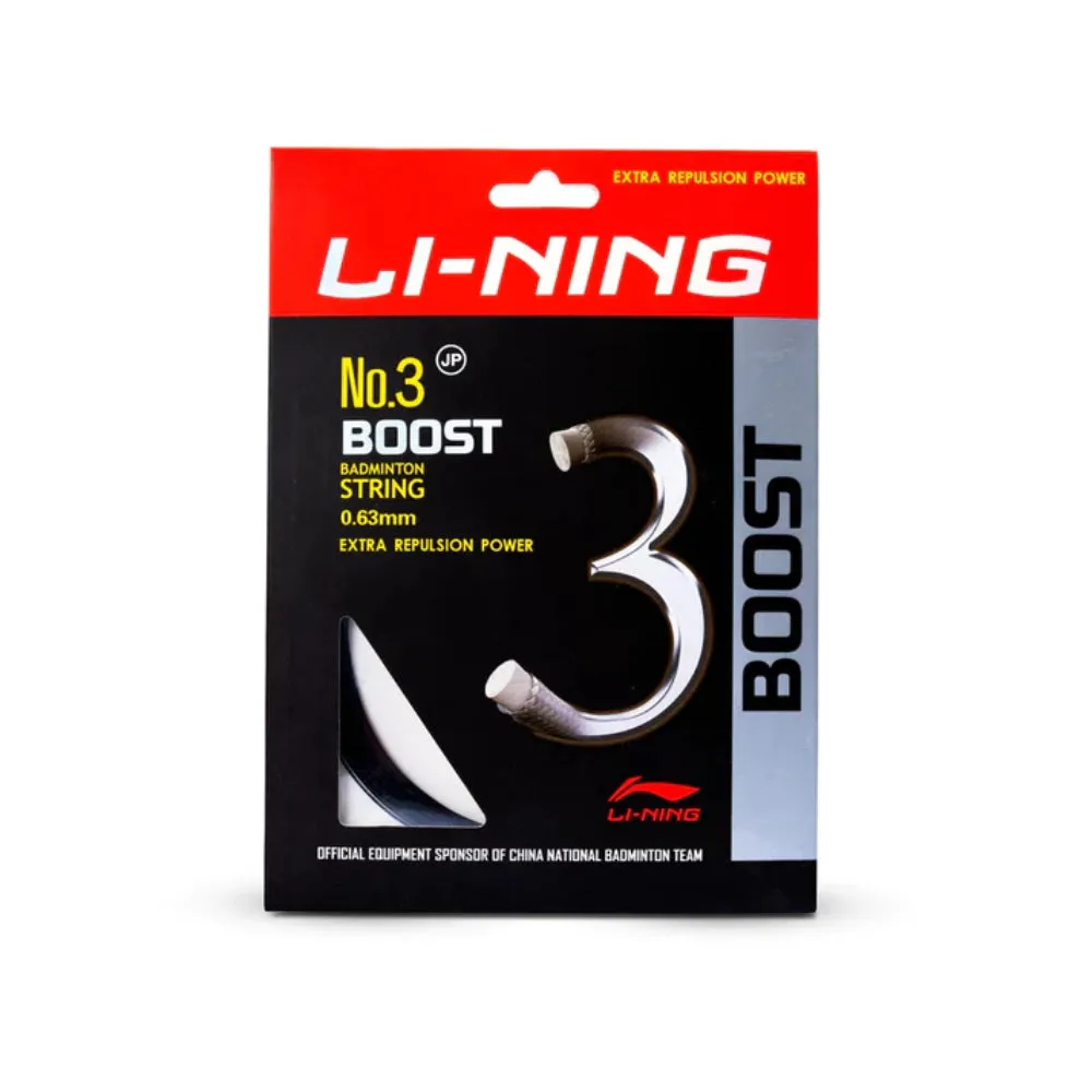 Li-Ning No. 3 Boost Badminton String (Black Strom)