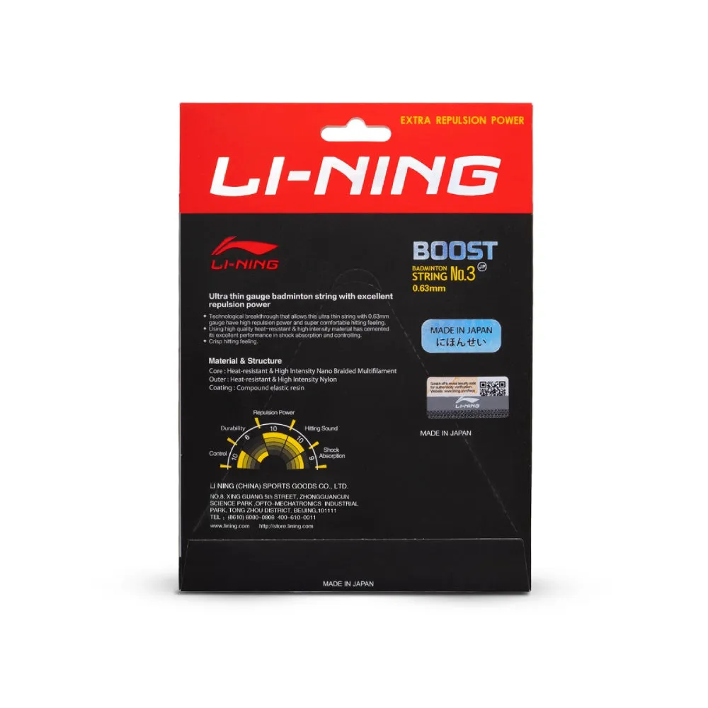 Li-Ning No. 3 Boost Badminton String (Black Strom)