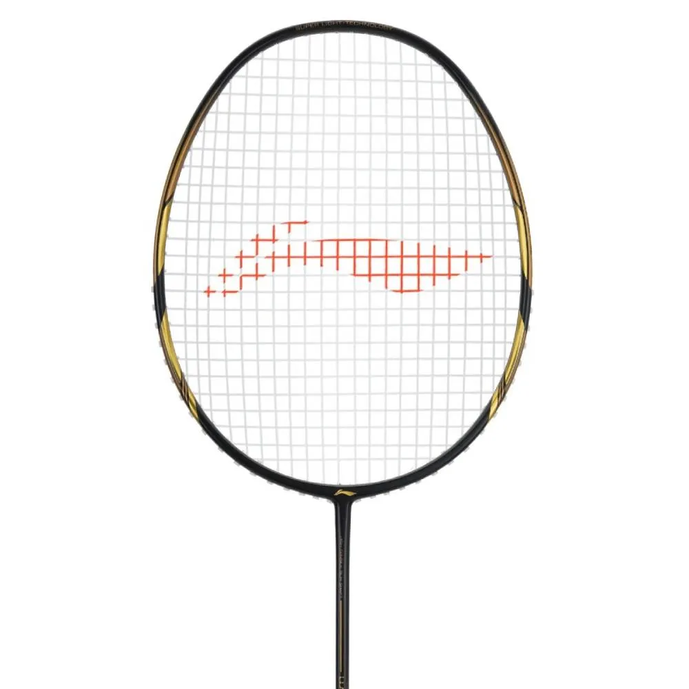 Li-Ning Windstorm 78 Plus Unstrung Badminton Racquet (Black/Gold)