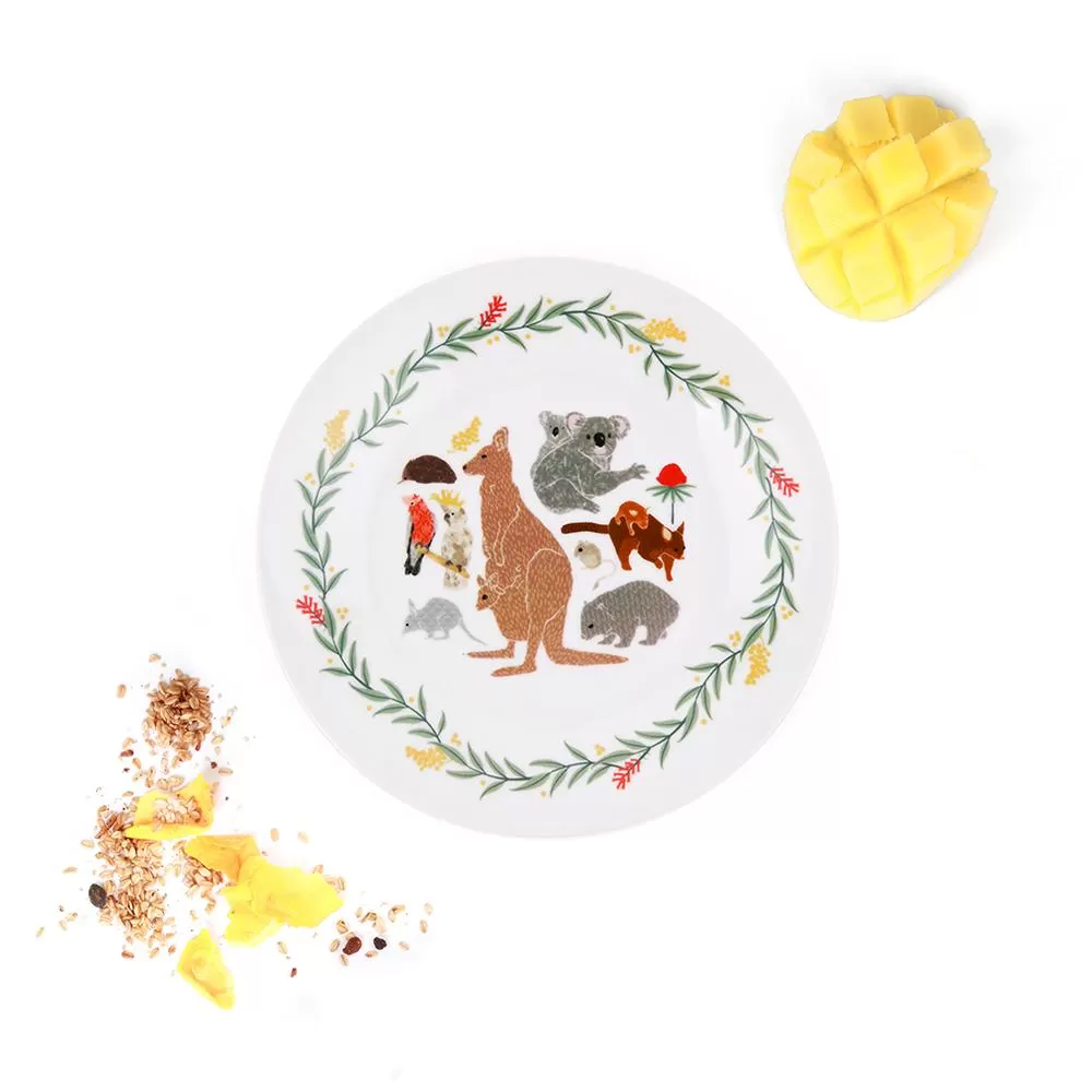 Love Mae Porcelain Plate - Australiana Christmas ** Pick Up Instore Only **