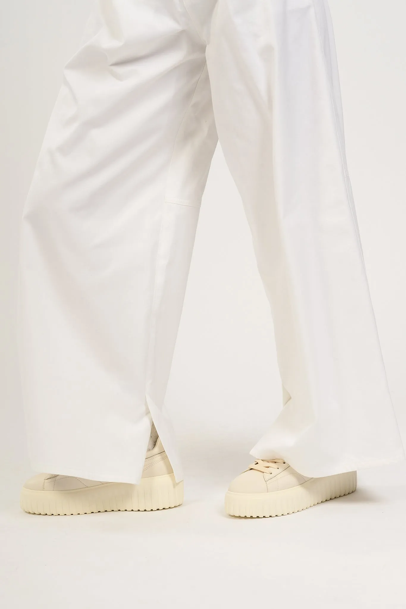 Max Mara Pantalone Vincent Ampio Bianco Donna