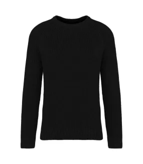 Mens chunky knit sweatshirt black Native Spirit