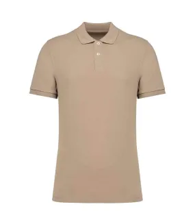 Mens pique polo shirt ivory Native Spirit