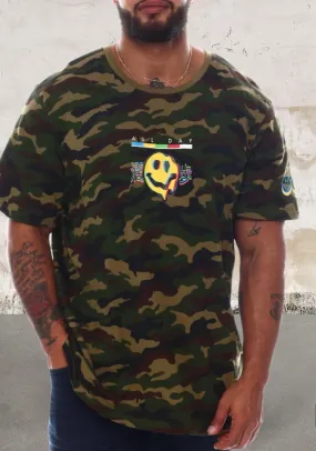 Men's short sleeve camo crewneck top