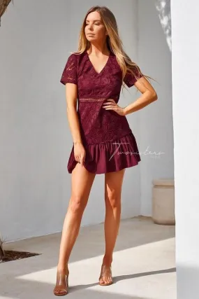 Missha Dress - Burgundy