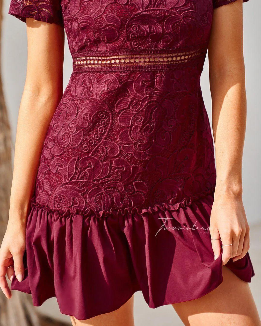 Missha Dress - Burgundy