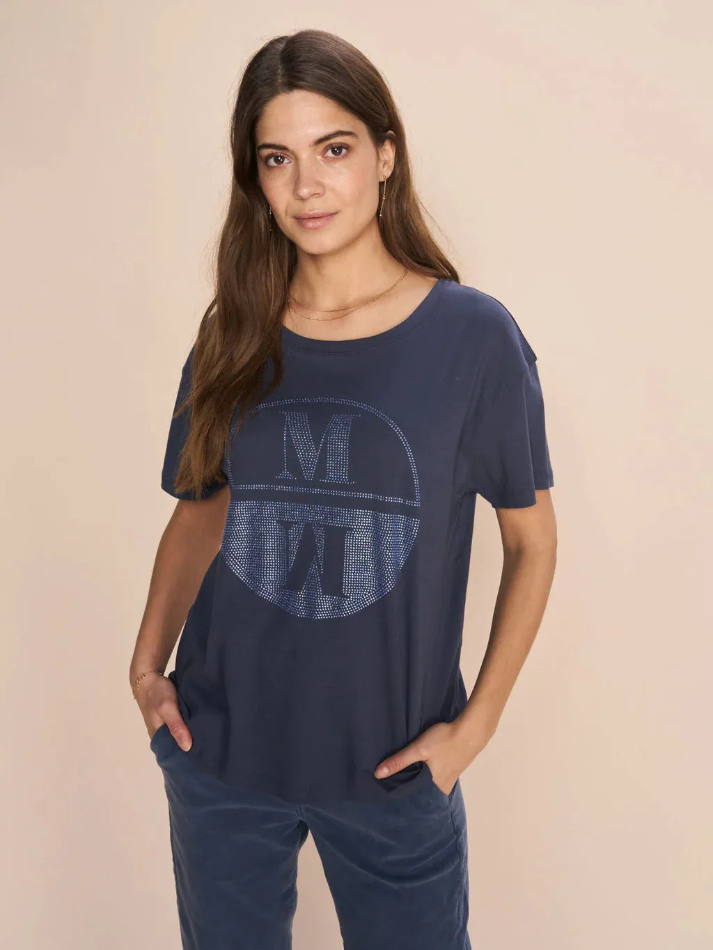 Mos Mosh - Vicci O-SS Tee Big Dipper Blue