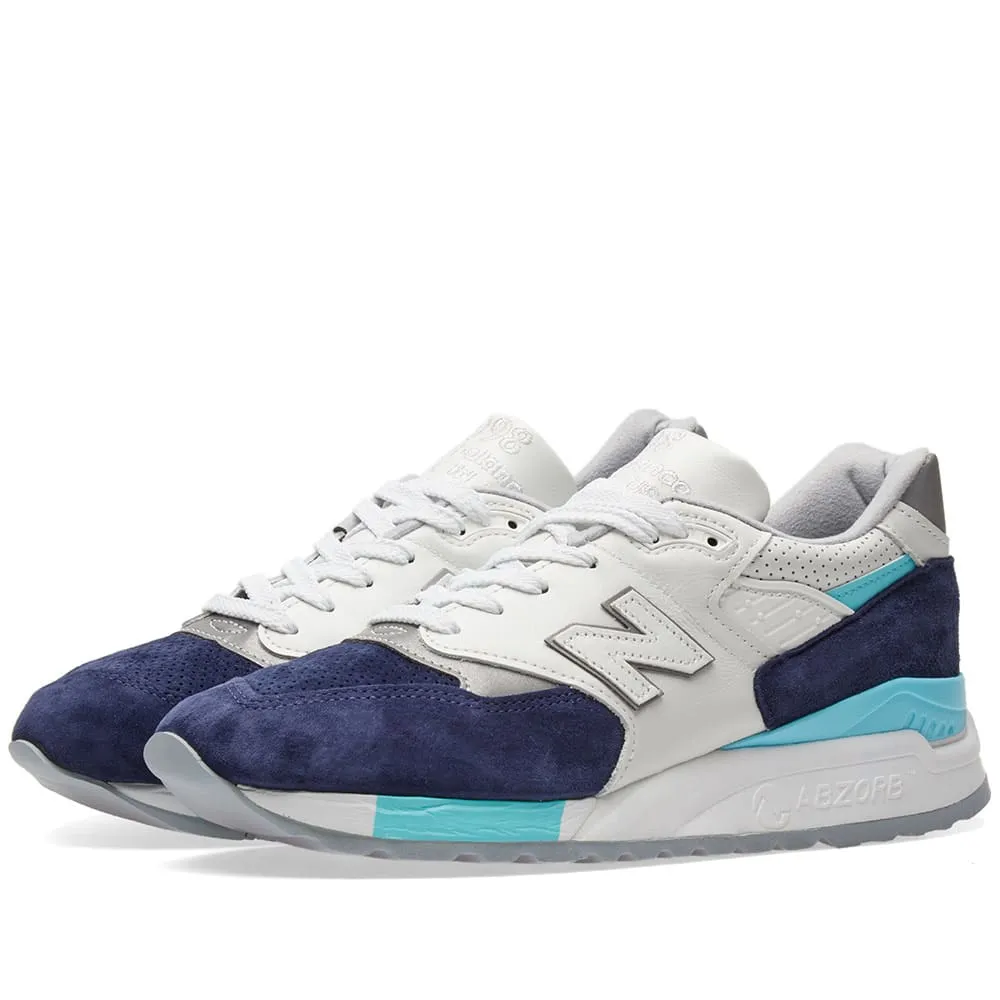 New Balance M998WTP - Made in the USAWhite, Blue & Teal