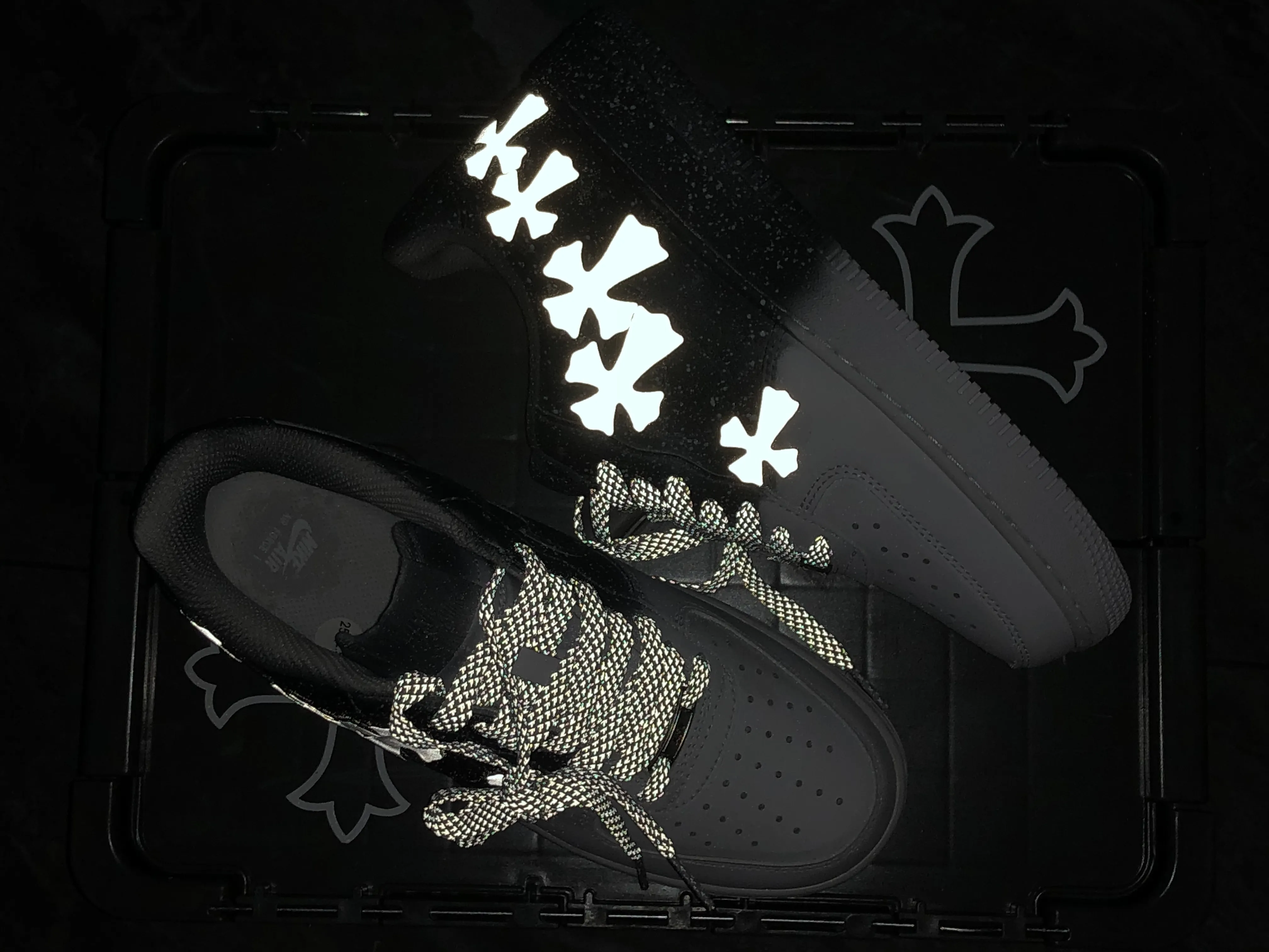 Nike Air Force 1 Low Dip Dye Reflective Chrome Hearts