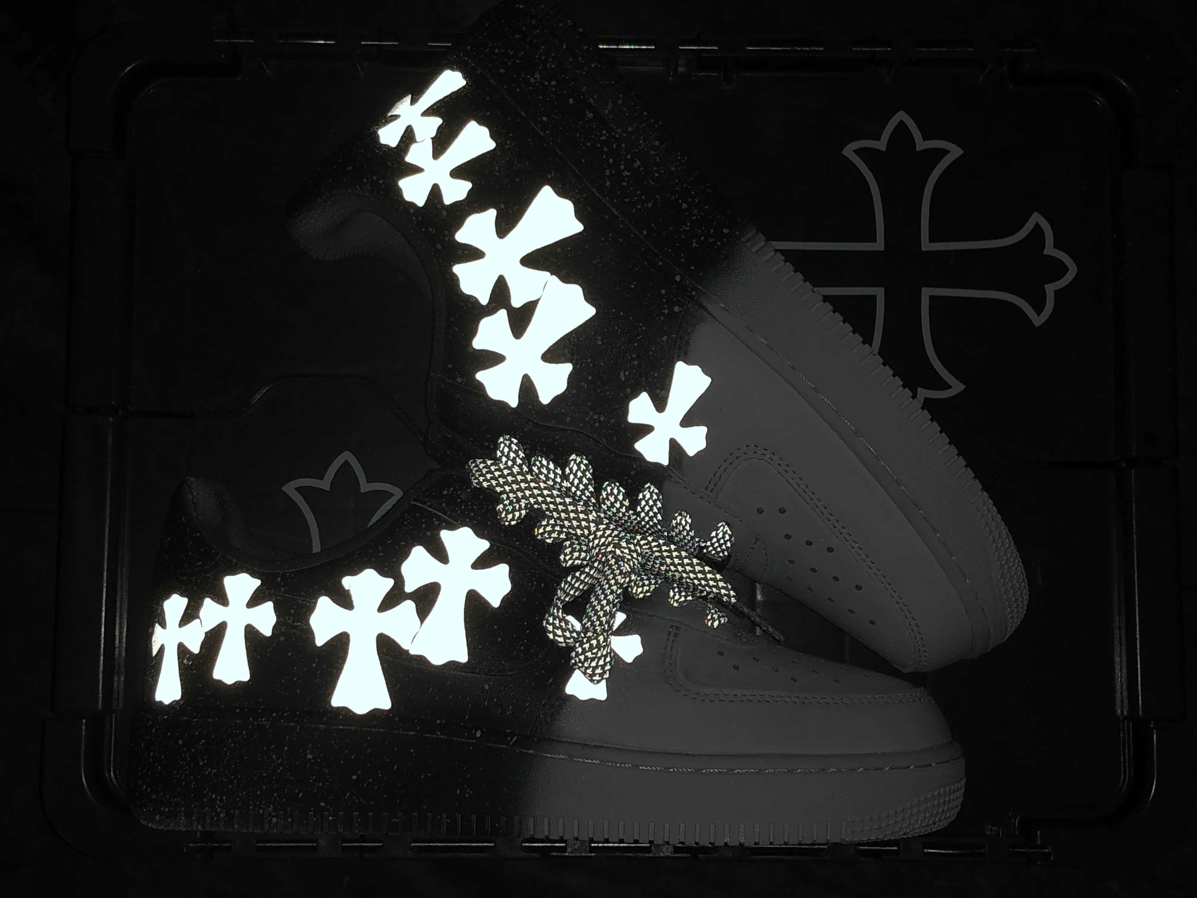 Nike Air Force 1 Low Dip Dye Reflective Chrome Hearts