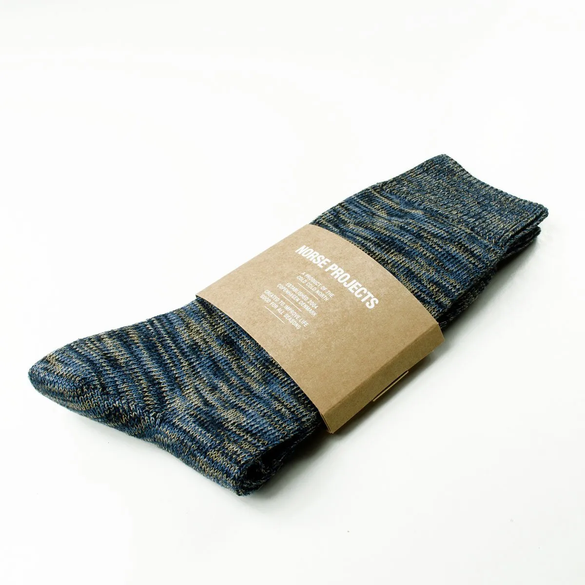 Norse Projects - Bjarki Blend Socks - Ensign Blue