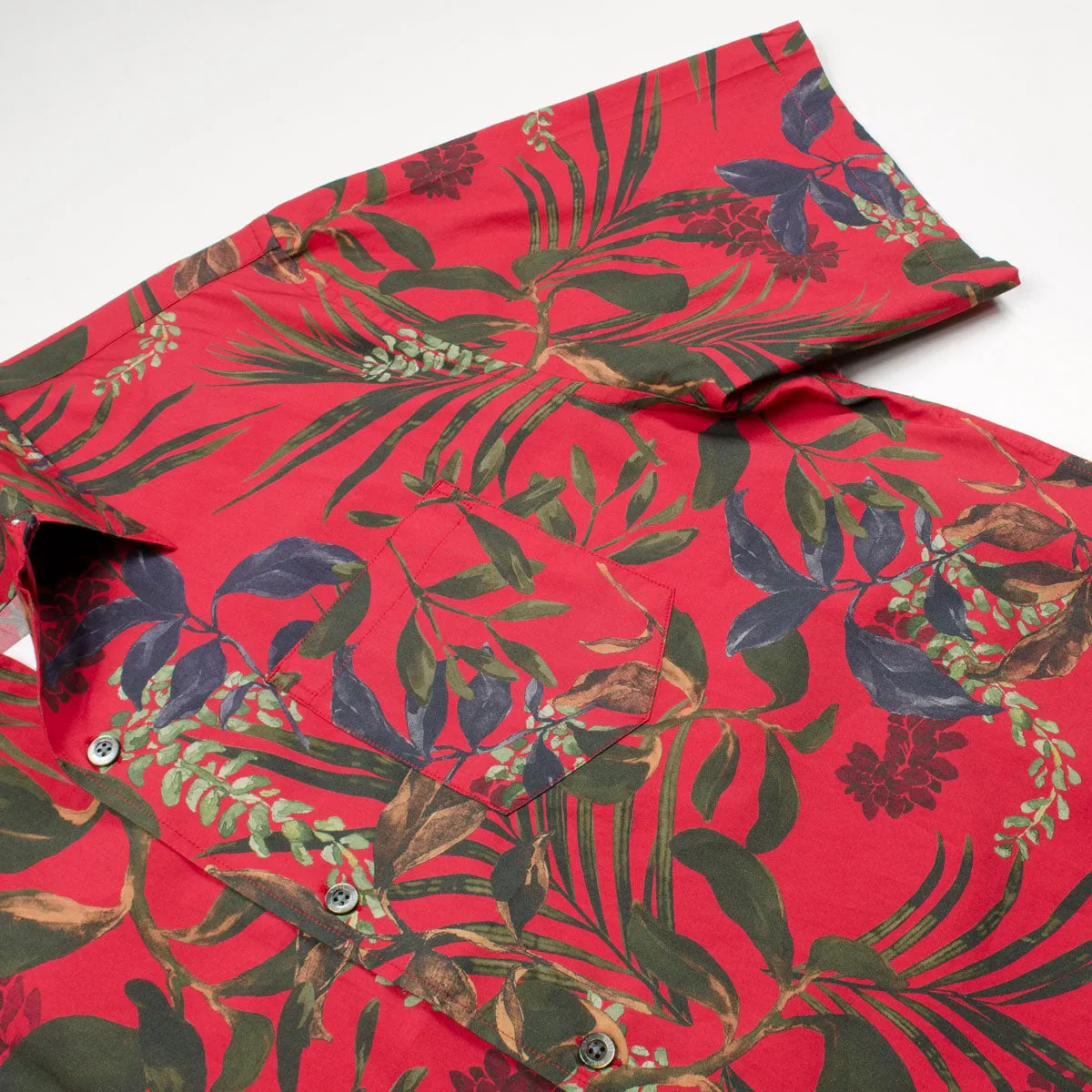 Norse Projects - Carsten Print Hawaiian Shirt - Askja Red