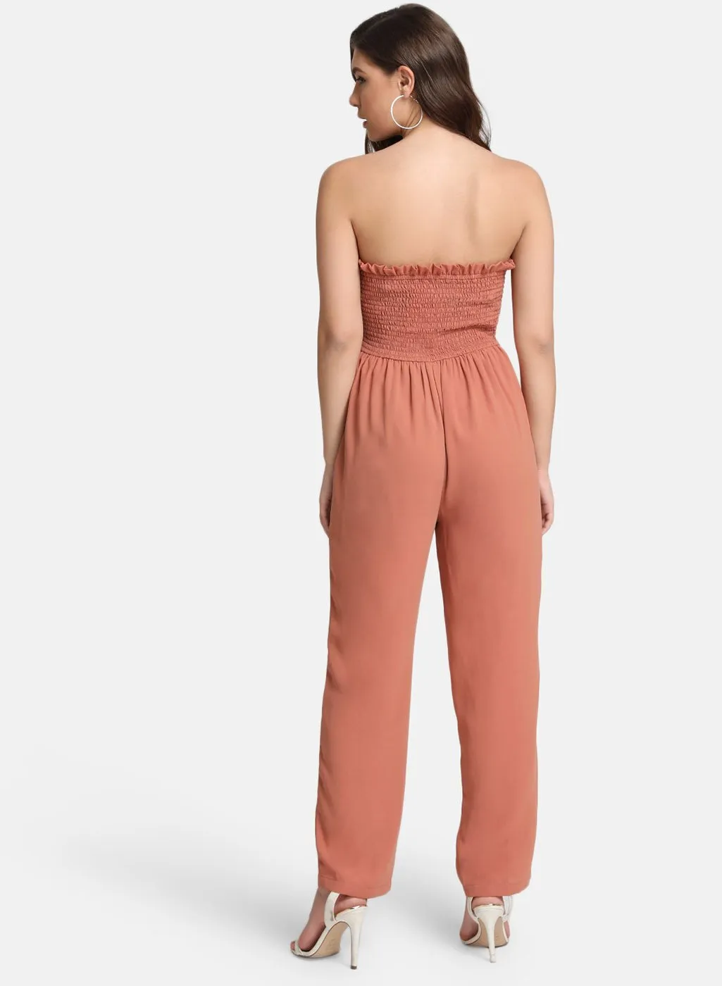 Off-Shoulder Jumpsuit With Self-Tie